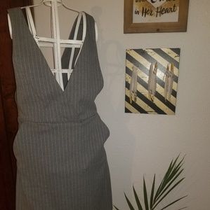 Pinstriped Mini Dress